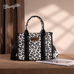 Wrangler Leopard Print Concealed Carry Tote Bag