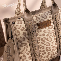 Wrangler Leopard Print Concealed Carry Tote Bag