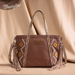 Wrangler Aztec Embroidered Tote Bag