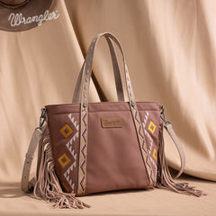 Wrangler Aztec Embroidered Tote Bag