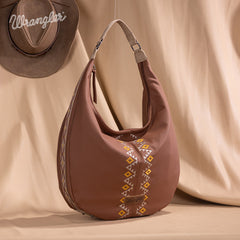 Wrangler Aztec Embroidered Large Hobo Bag