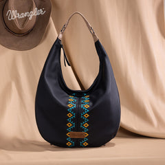 Wrangler Aztec Embroidered Large Hobo Bag