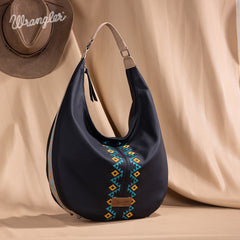 Wrangler Aztec Embroidered Large Hobo Bag
