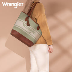 Wrangler Logo Waxed Canvas Tote