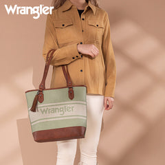 Wrangler Logo Waxed Canvas Tote