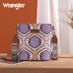 Wrangler Aztec Distressed Print Dual Sided Print Crossbody