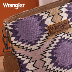 Wrangler Aztec Distressed Print Dual Sided Print Crossbody