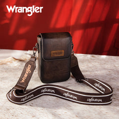 WG118-204 Wrangler Crossbody Cell Phone Purse With Back Card Slots - Coffee