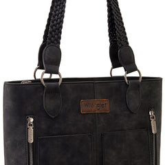 Wrangler Braided Detail Multi Pockets Concealed Carry Tote