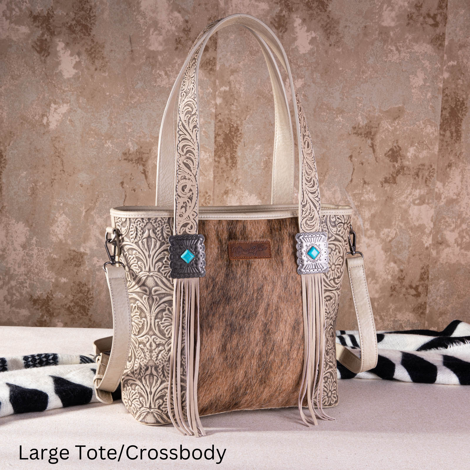 2024 New Wrangler Hair-On Cowhide Tote/Crossbody Bag Collection – Cowgirl  Wear