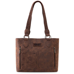 Wrangler Braided Detail Multi Pockets Concealed Carry Tote