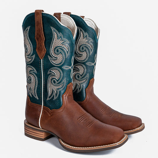 Women's Embroidered Evergreen Cowgirl Boots