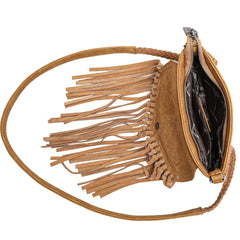 Wrangler Genuine Leather Fringe Crossbody Bag (Wrangler By Montana West)