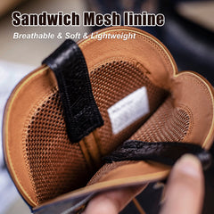 Men's Embroidered Wide Toe Western Boots