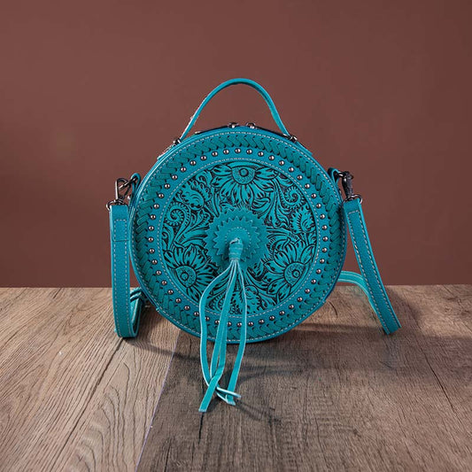Montana West Tooled Collection Canteen Bag/Crossbody