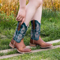 Women's Embroidered Evergreen Cowgirl Boots
