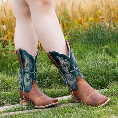 Women's Embroidered Evergreen Cowgirl Boots