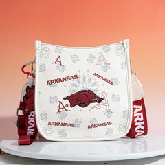University of Arkansas Razorbacks Crossbody Purse With Wristlet Keychain