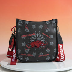 University of Arkansas Razorbacks Crossbody Purse With Wristlet Keychain