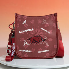 University of Arkansas Razorbacks Crossbody Purse With Wristlet Keychain