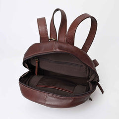 Montana West Genuine Leather Collection Genuine Oily Calf Mini Backpack - Brown