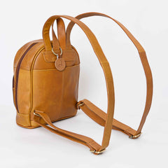 Montana West Genuine Leather Collection Genuine Oily Calf Mini Backpack - Brown