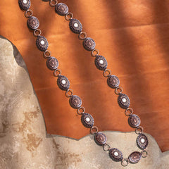 Rustic Couture Western  Concho Link Chain Belt