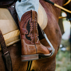 Men's Embroidered Square Toe Vintage Western Boots
