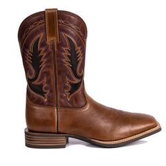Men's Embroidered Square Toe Vintage Western Boots