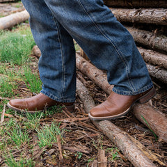 Men's Embroidered Square Toe Vintage Western Boots