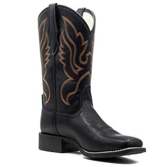 Women's Embroidered Wide Toe Western Boots