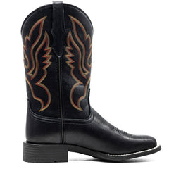 Women's Embroidered Wide Toe Western Boots