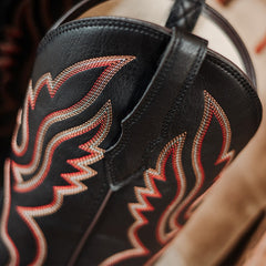 Women's Embroidered Wide Toe Western Boots