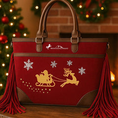 Montana West Christmas Tote Bag – Santa’s Sleigh Edition (Gift Wrapped)