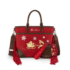 Montana West Christmas Tote Bag – Santa’s Sleigh Edition (Gift Wrapped)