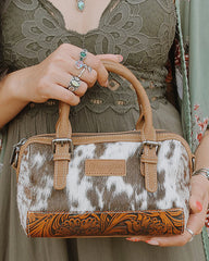 Wrangler Genuine Hair-On Cowhide Barrel Bag/Crossbody