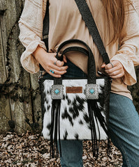 2025 New Wrangler Hair-On Cowhide Tote/Crossbody Bag Collection