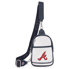 MLB-AB30-001 MLB Atlanta Braves Clear Mini Sling Stadium Bag