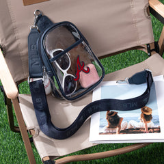 MLB-AB30-001 MLB Atlanta Braves Clear Mini Sling Stadium Bag
