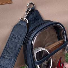 MLB-AB30-001 MLB Atlanta Braves Clear Mini Sling Stadium Bag