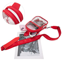 MLB-AB30-001 MLB Atlanta Braves Clear Mini Sling Stadium Bag