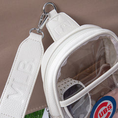 MLB-CB30-001 MLB Chicago Cubs Clear Mini Sling Stadium Bag