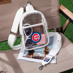 MLB-CB30-001 MLB Chicago Cubs Clear Mini Sling Stadium Bag