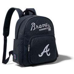 MLB Atlanta Braves Sports Baseball Backpack-Navy