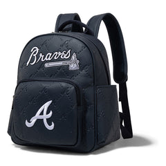 MLB Atlanta Braves Sports Baseball Backpack-Navy