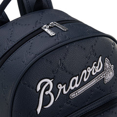 MLB Atlanta Braves Sports Baseball Backpack-Navy