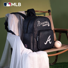 MLB Atlanta Braves Sports Baseball Backpack-Navy