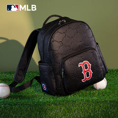 MLB Boston Red Sox Sports Baseball Backpack-Black