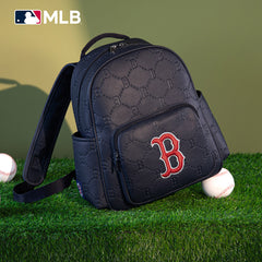 MLB Boston Red Sox Sports Baseball Backpack-Navy