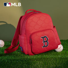 MLB Boston Red Sox Sports Baseball Backpack-Red